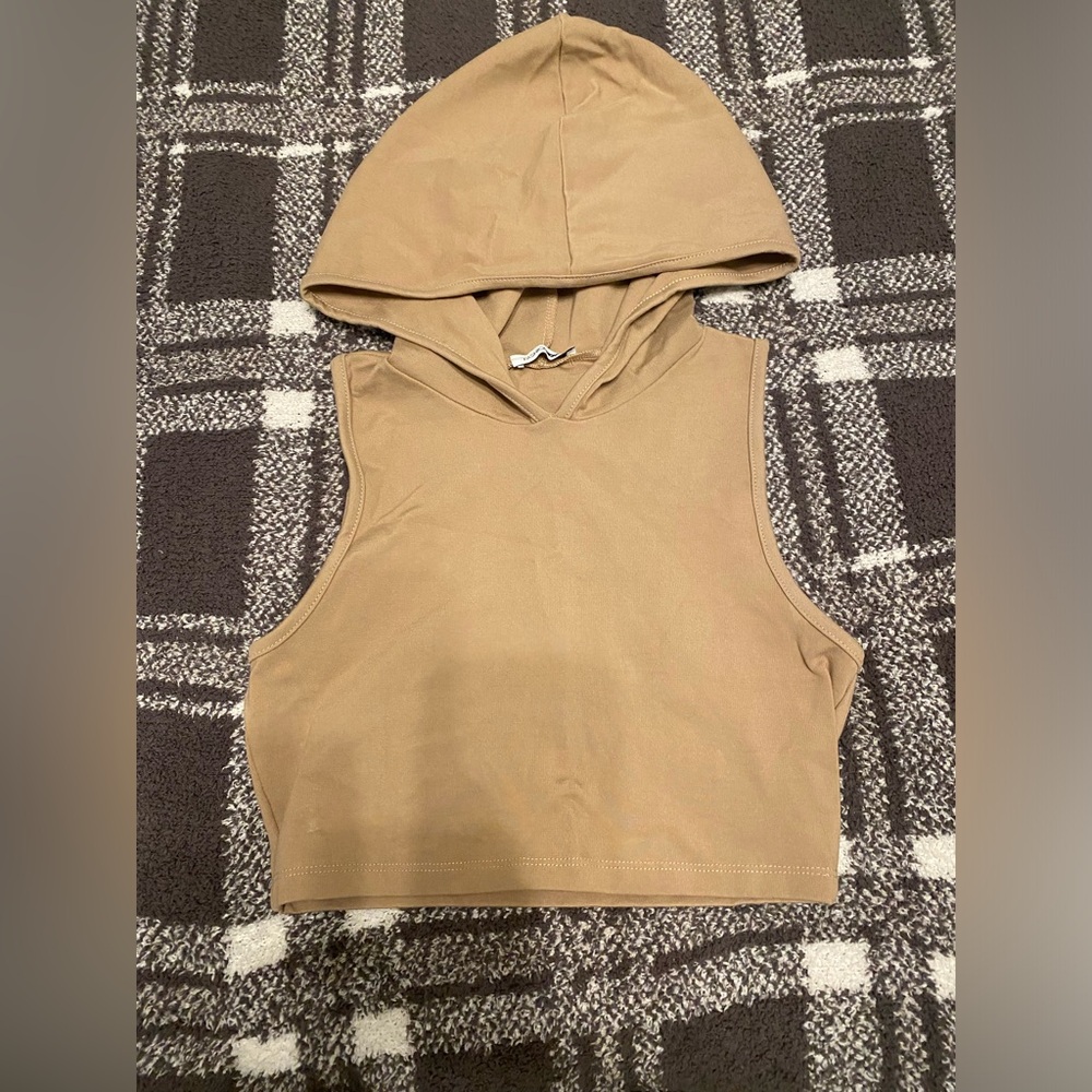 Hooded crop top set. Size small. Never worn.
